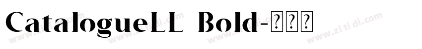 CatalogueLL Bold字体转换